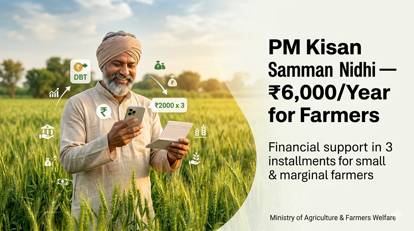 PM Kisan Samman Nidhi — ₹6,000/Year for Farmers